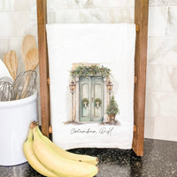 Lamp Post Welcome - Custom Cotton Tea Towel
