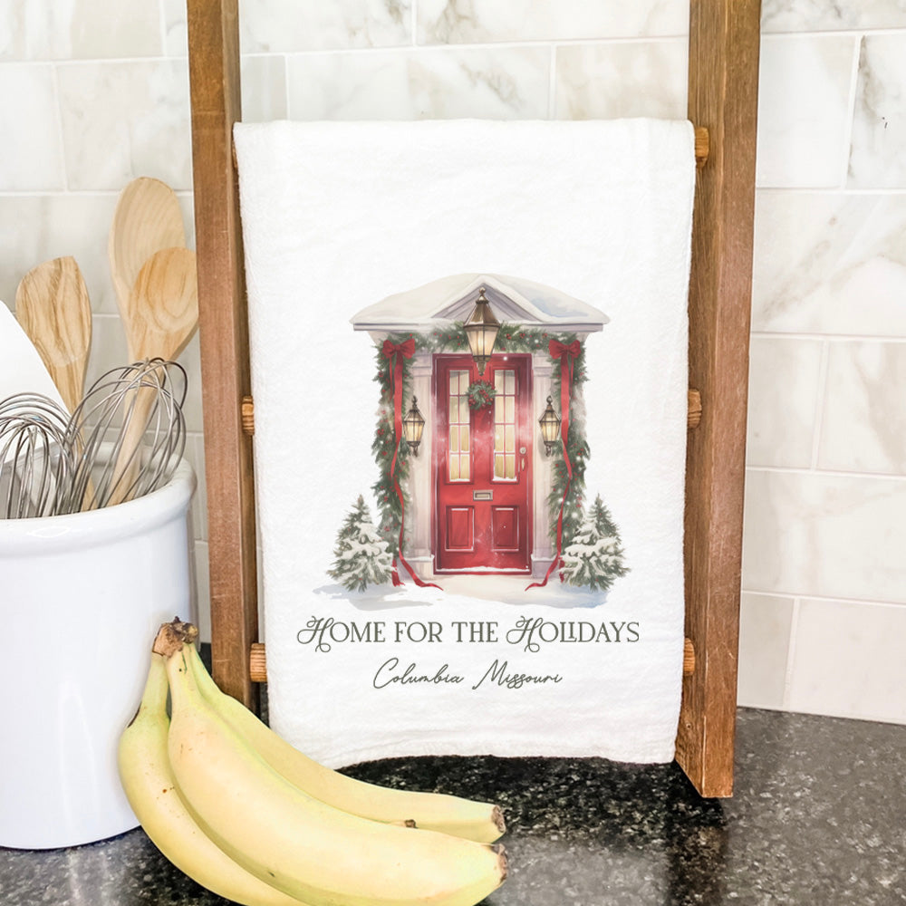 Home for the Holidays - Custom Cotton Tea Towel