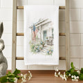 Patriotic Porch Watercolor - Cotton Tea Towel