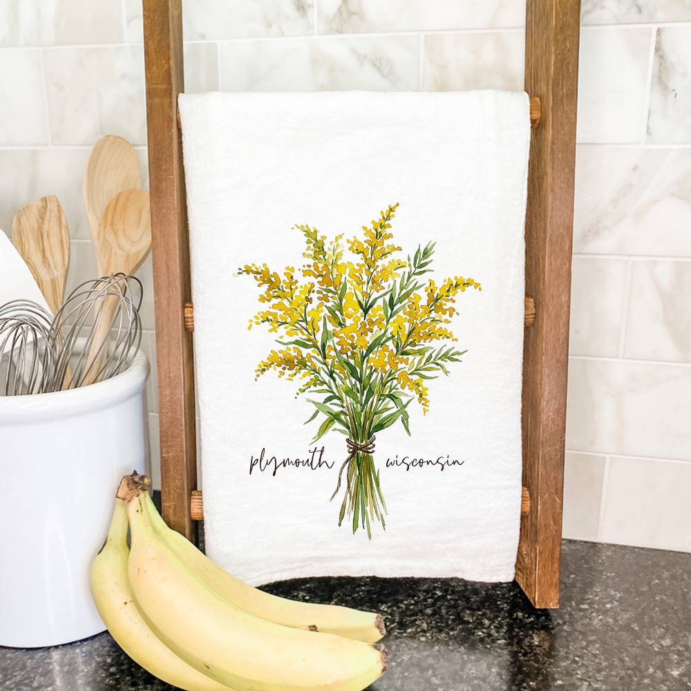 Goldenrod Bouquet - Custom Cotton Tea Towel