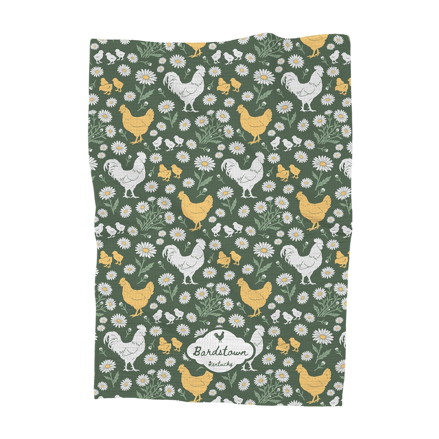 Chicken & Daisies - Custom Waffle Weave Washcloth
