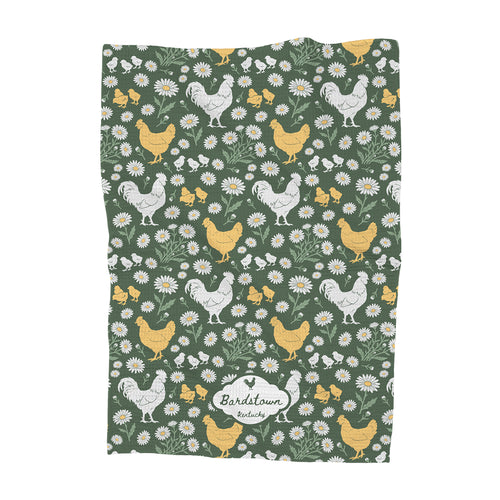 Chicken & Daisies - Custom Waffle Weave Washcloth
