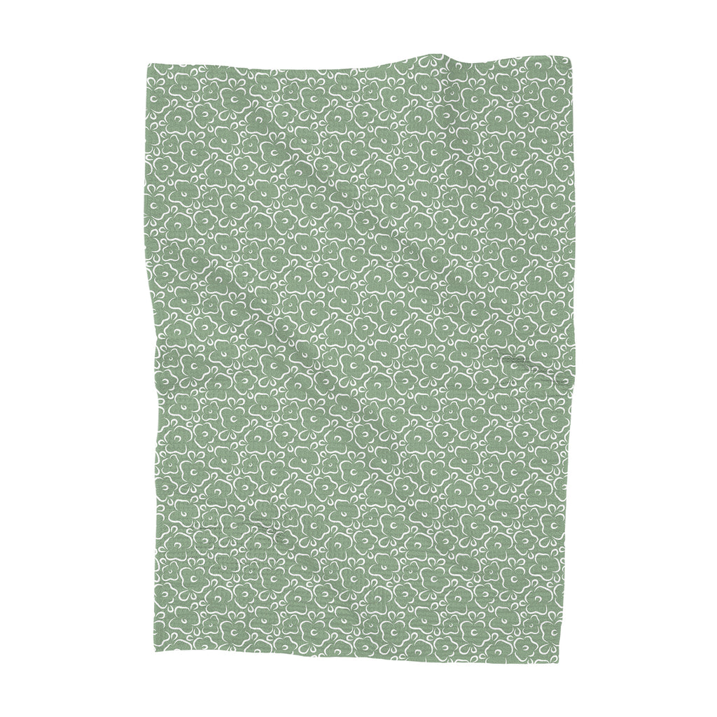 Simple Hand Drawn Flowers - Waffle Weave Towel
