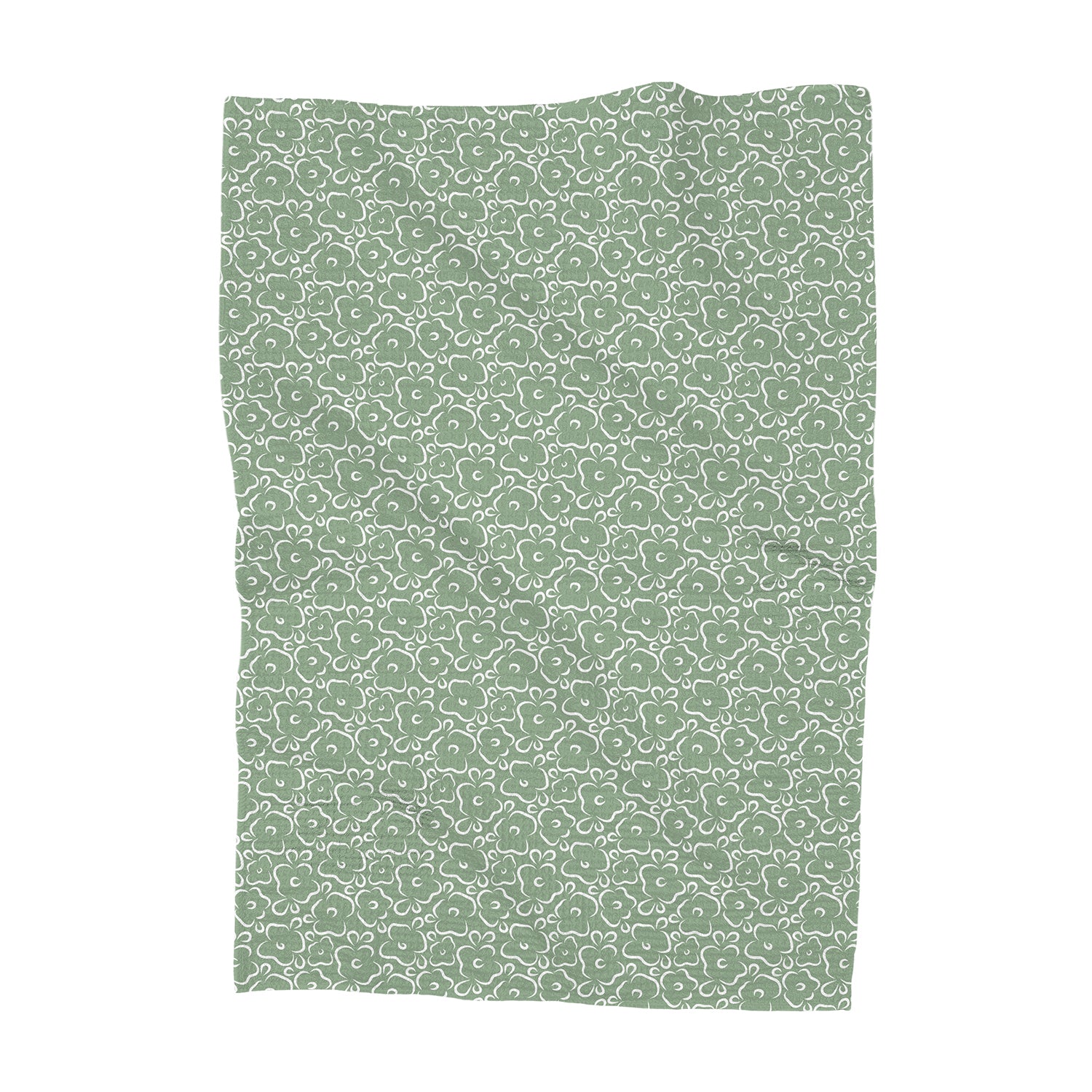 Simple Hand Drawn Flowers - Waffle Weave Towel