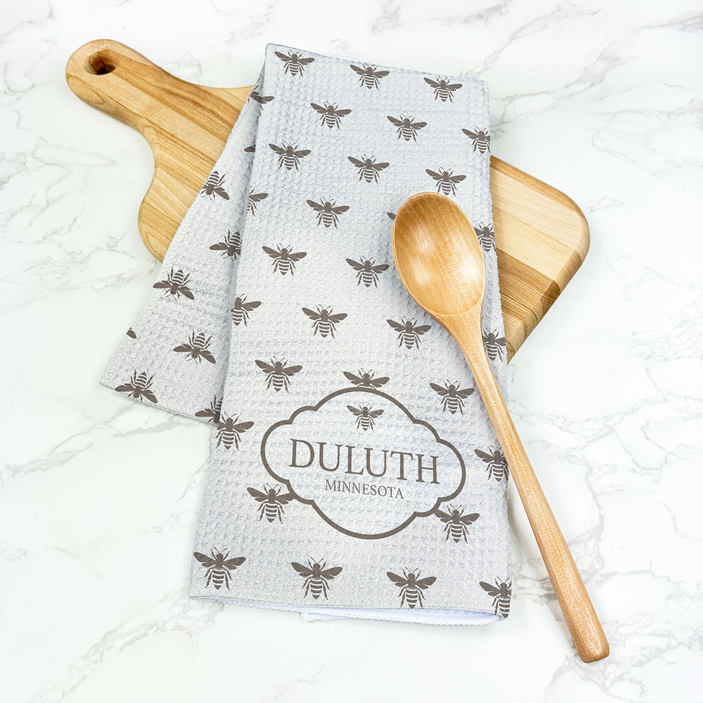 Bee Motif - Custom Waffle Weave Towel