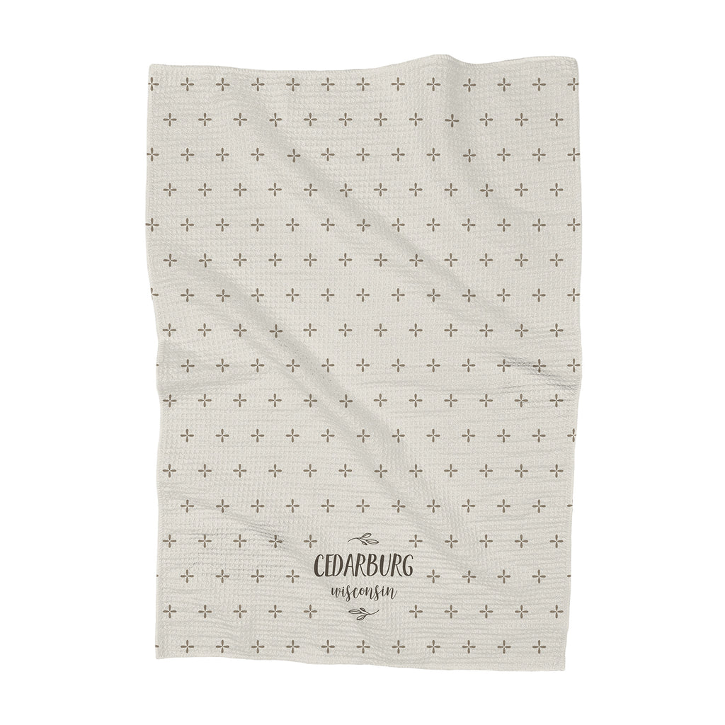 Simple Petal Pattern - Custom Waffle Weave Towel