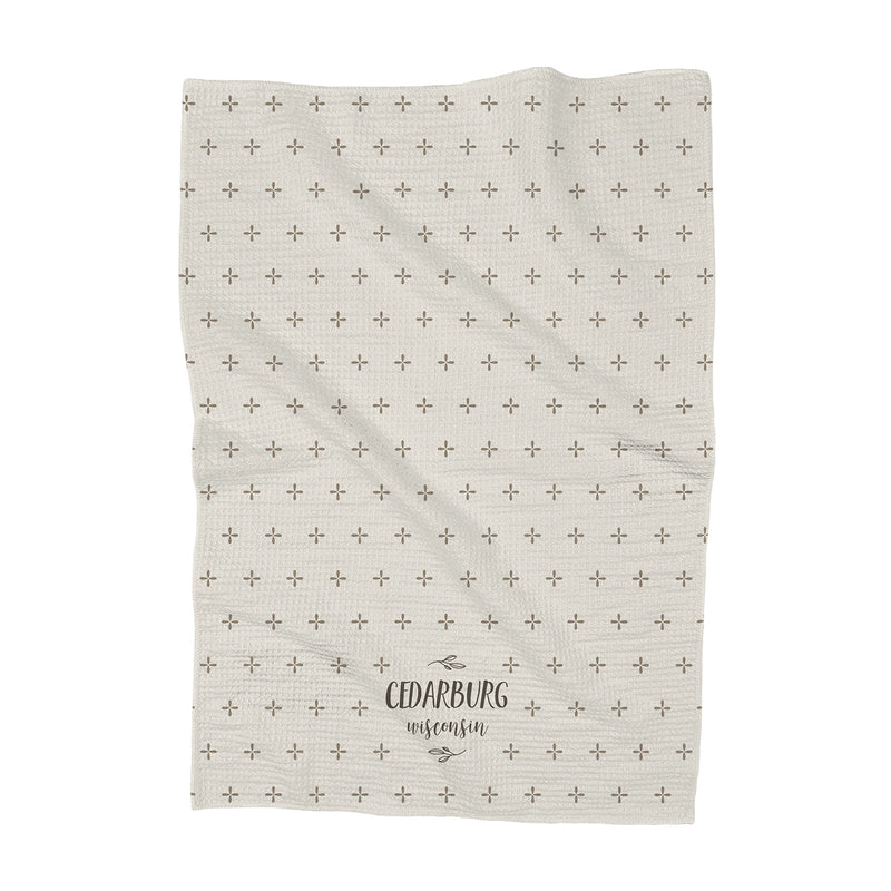 Simple Petal Pattern - Custom Waffle Weave Towel