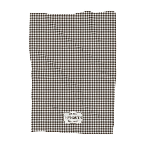 Brown Houndstooth Pattern - Custom Waffle Weave Towel