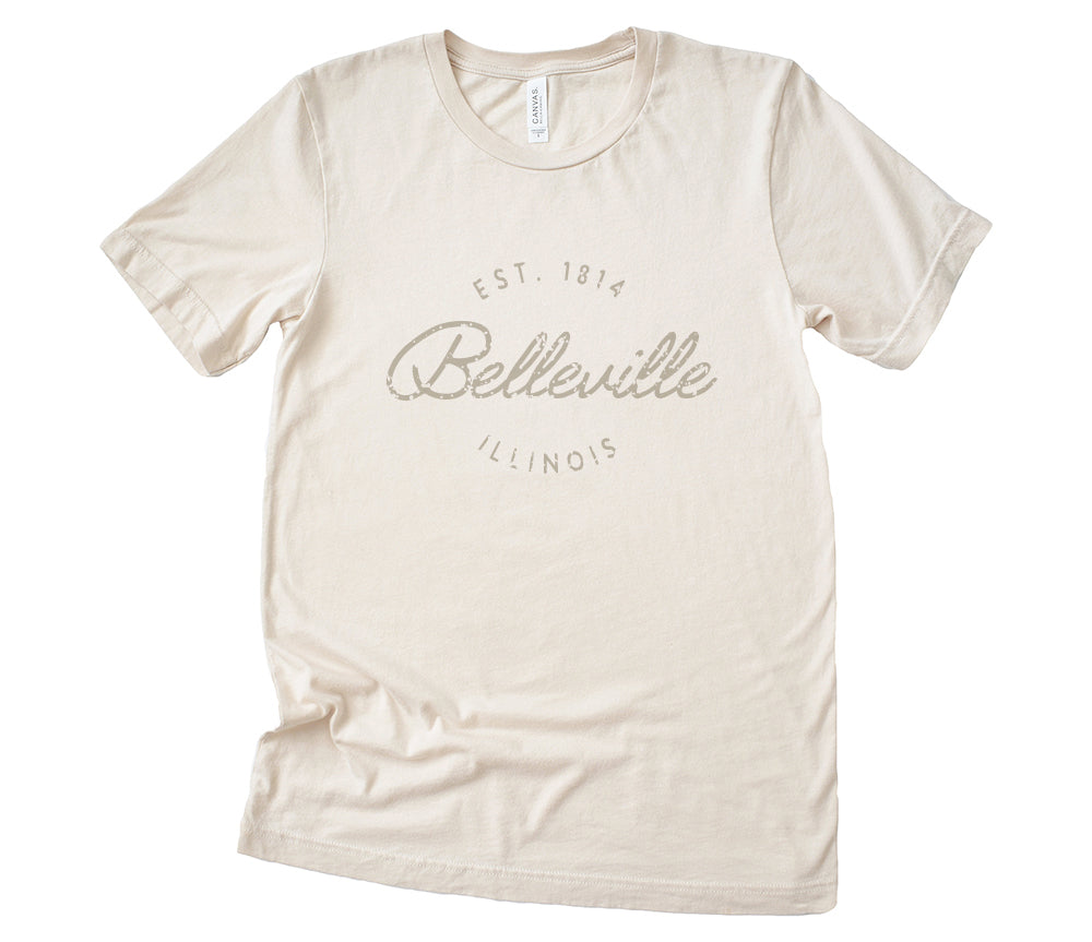 Vintage Script City w State EST - Custom T-Shirt