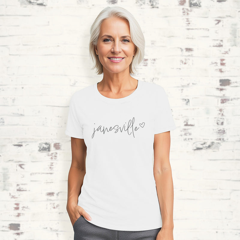 Cursive Heart - Custom Women's T-Shirt