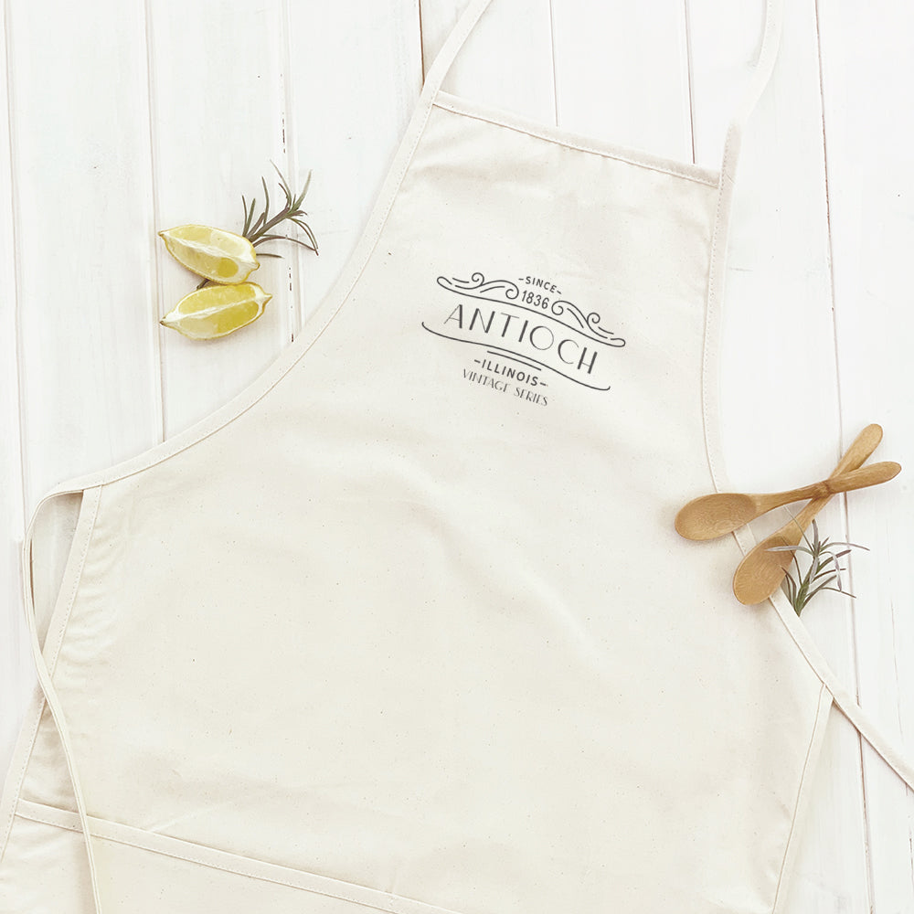 Vintage Marquee City State Est - Custom Women's Apron