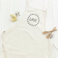 Love Simple Wreath - Women's Apron