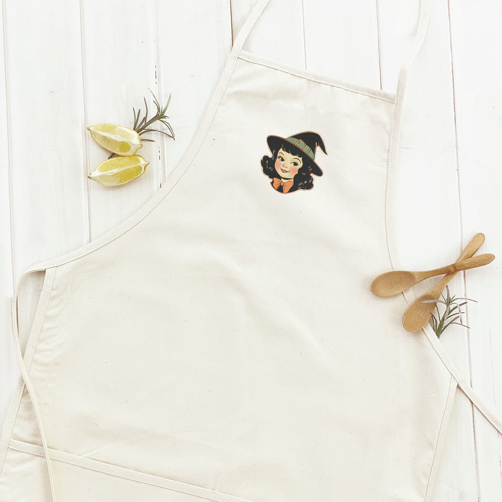 Retro Halloween Girl - Customizable Halloween Women's Apron