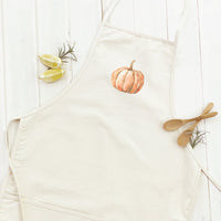 Watercolor Pumpkin - Customizable Halloween Apron
