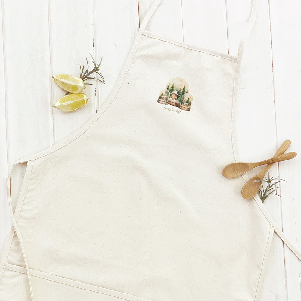 Holiday Snow Globes - Custom Women's Apron