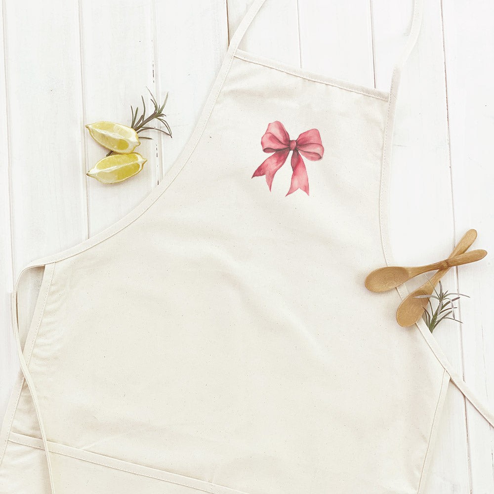 Red Gift Bow - Customizable Women's Apron