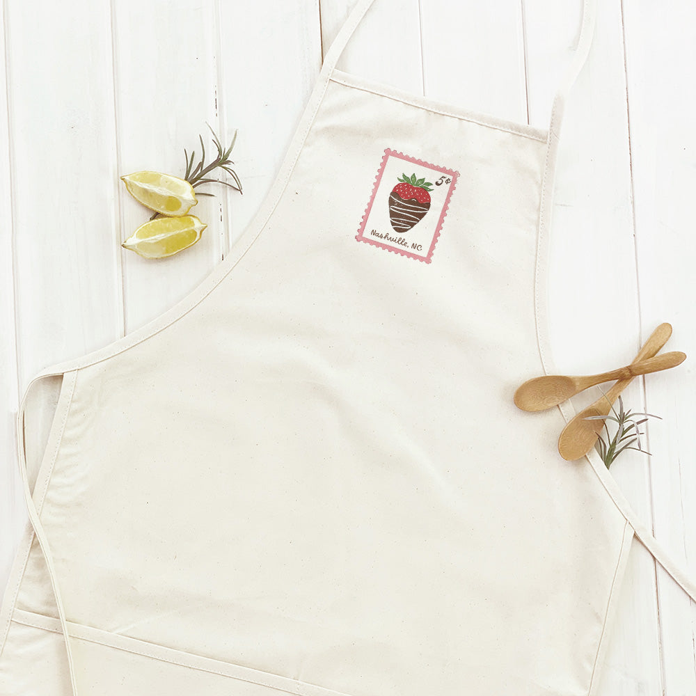 Chocolate Strawberry Stamp - Custom Women's Apron