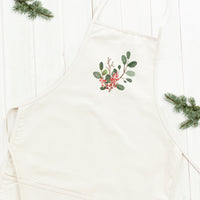 Watercolor Holly Branch - Women's Apron