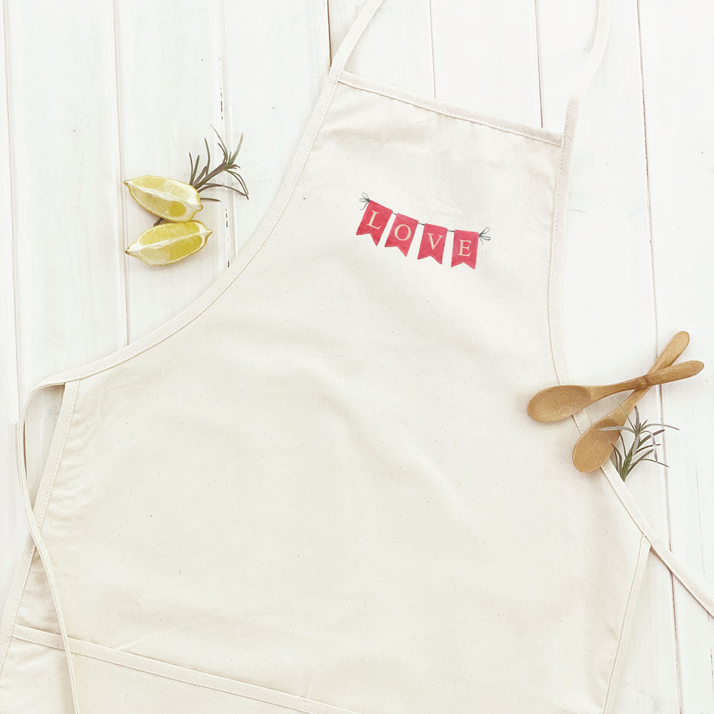 Red Love Banner - Women's Apron