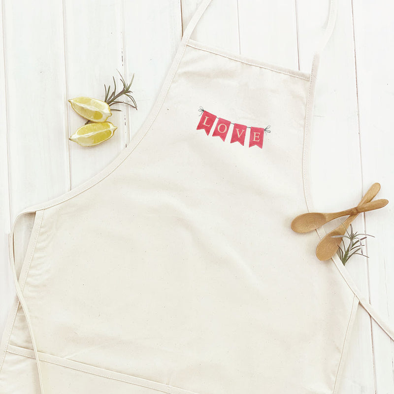 Red Love Banner - Women's Apron