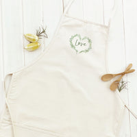 Love Greenery Heart Wreath - Women's Apron