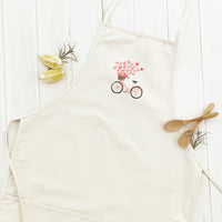 Hearts Bicycle - Valentine's Day Women's Apron