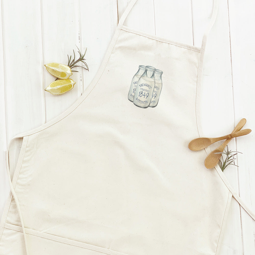 Vintage Milk Bottles - Custom Women's Apron