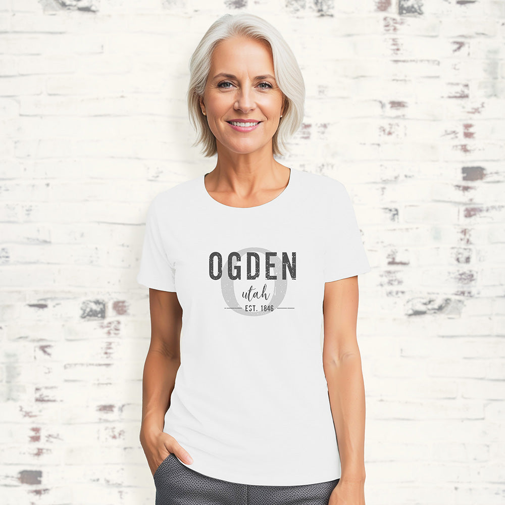 Initial With City, State, Est - Custom Women's T-Shirt