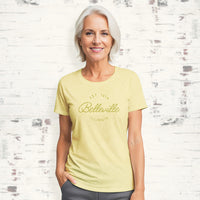 Vintage Script w/ City, State - Custom Women's T-Shirt