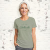 Vintage Script w/ City, State - Custom Women's T-Shirt