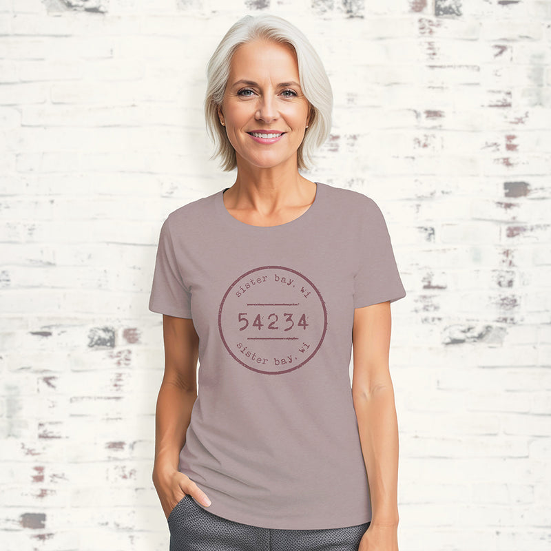 Postmark Stamp City/State/Zip Custom - Women's Short Sleeve T-Shirt