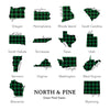 Green Plaid State - Cotton Tea Towel