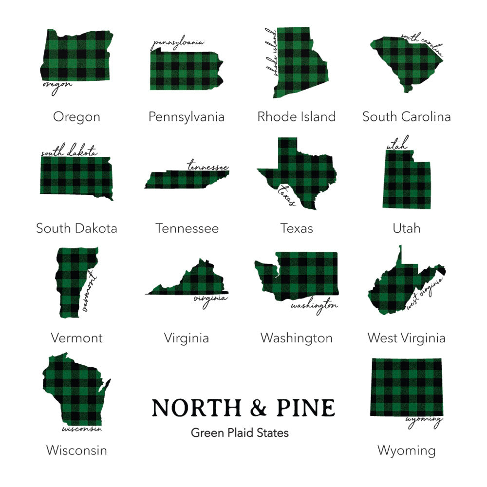 Green Plaid State - Custom Women's Apron
