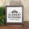 Great Outdoors w/ City, State - Framed Sign