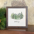 Watercolor Mountain Scene - Custom Framed Sign