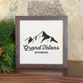 Mountain Silhouette w/ City, State - Custom Framed Sign