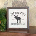 Trading Post w/ City, State - Custom Framed Sign