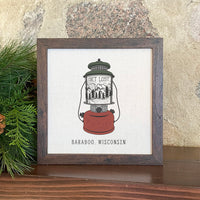 Get Lost Lantern w/ City, State - Framed Sign