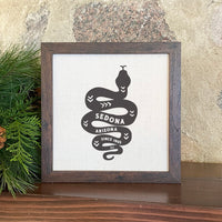 Snake Silhouette Custom - Framed Sign