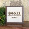 Western Zip Code w/ City State - Framed Sign