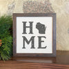 Distressed Home w/ State - Framed Sign