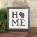 Distressed Home w/ State - Custom Framed Sign
