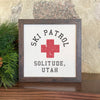 Ski Patrol w/ City State - Framed Sign