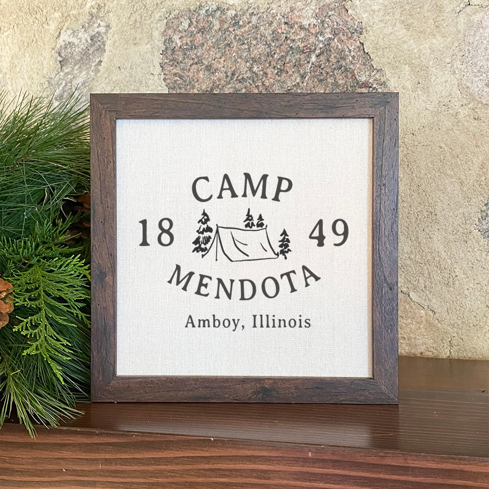 The Custom Campground - Custom Framed Sign