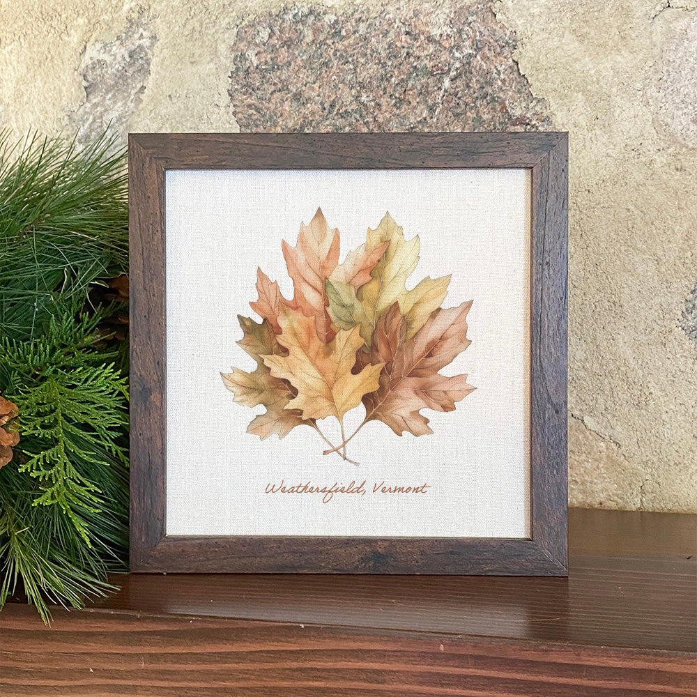 Fall Leaves - Custom Framed Sign