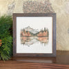 Fall Mountain Lake Scene - Customizable Framed Sign