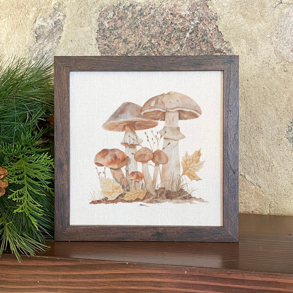 Mushroom Bunch - Customizable Framed Sign