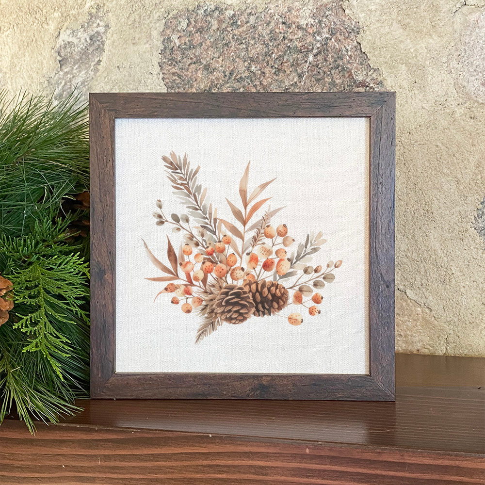 Pinecone Arrangement - Customizable Framed Sign