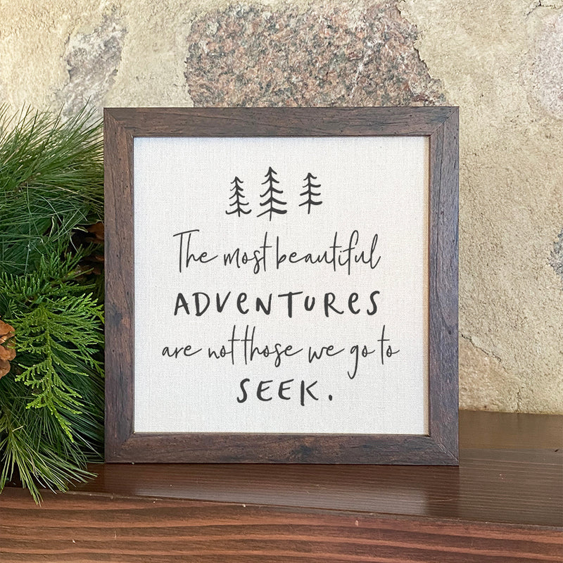 Beautiful Adventures (Trees) - Framed Sign