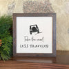 Jeep Road Less Traveled - Framed Sign